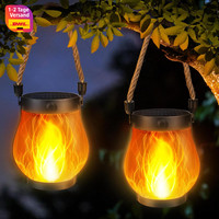 Solar Lichterkette Lampion 2 StüCk Wasserdicht AußEnbeleuchtung Warmweiß Garten
