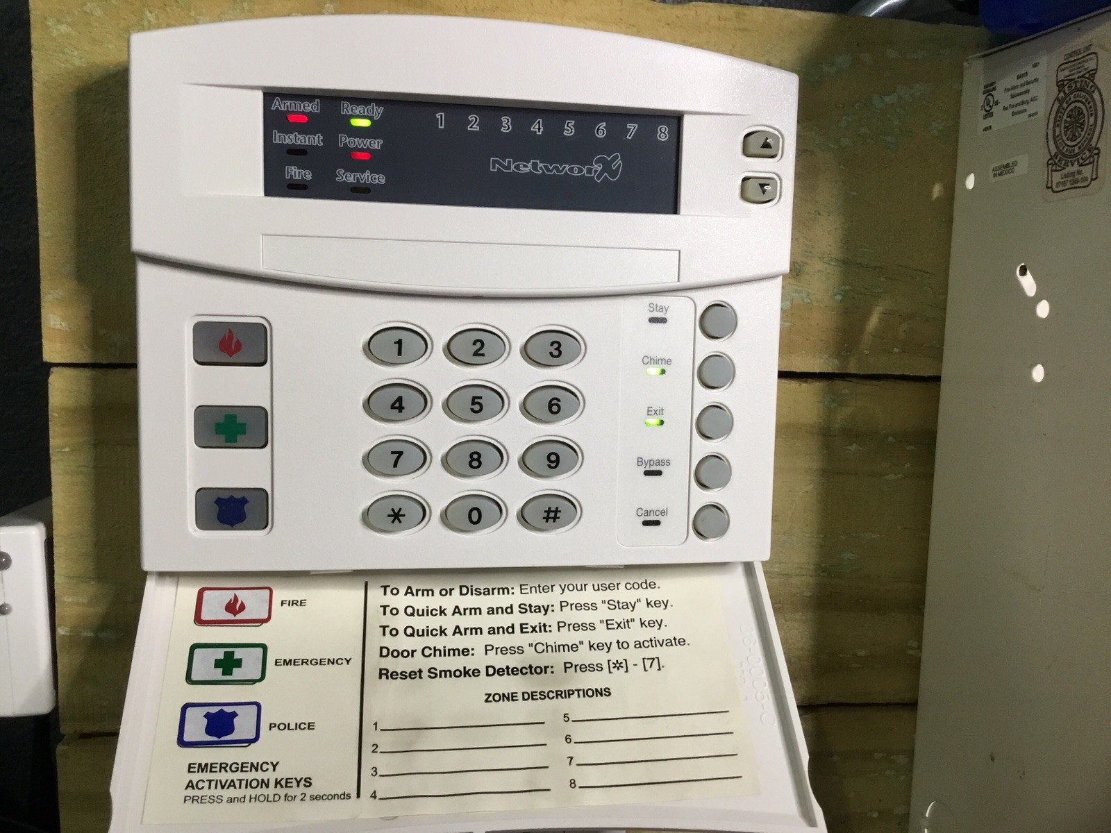 GE, Caddx, Interlogix, Security NetworX NX-1308E Alarm Keypad (NICE)