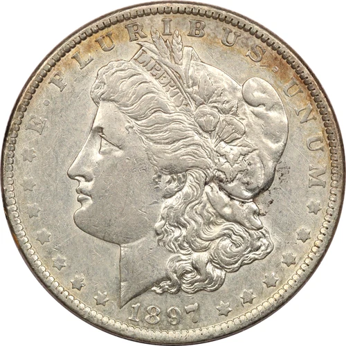 1897-O Morgan Silver Dollar $1, About Uncirculated AU