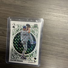 Panini 2022 Mosaic Baseball Aces Clayton Kershaw #A-13 Dodgers Green Prizm