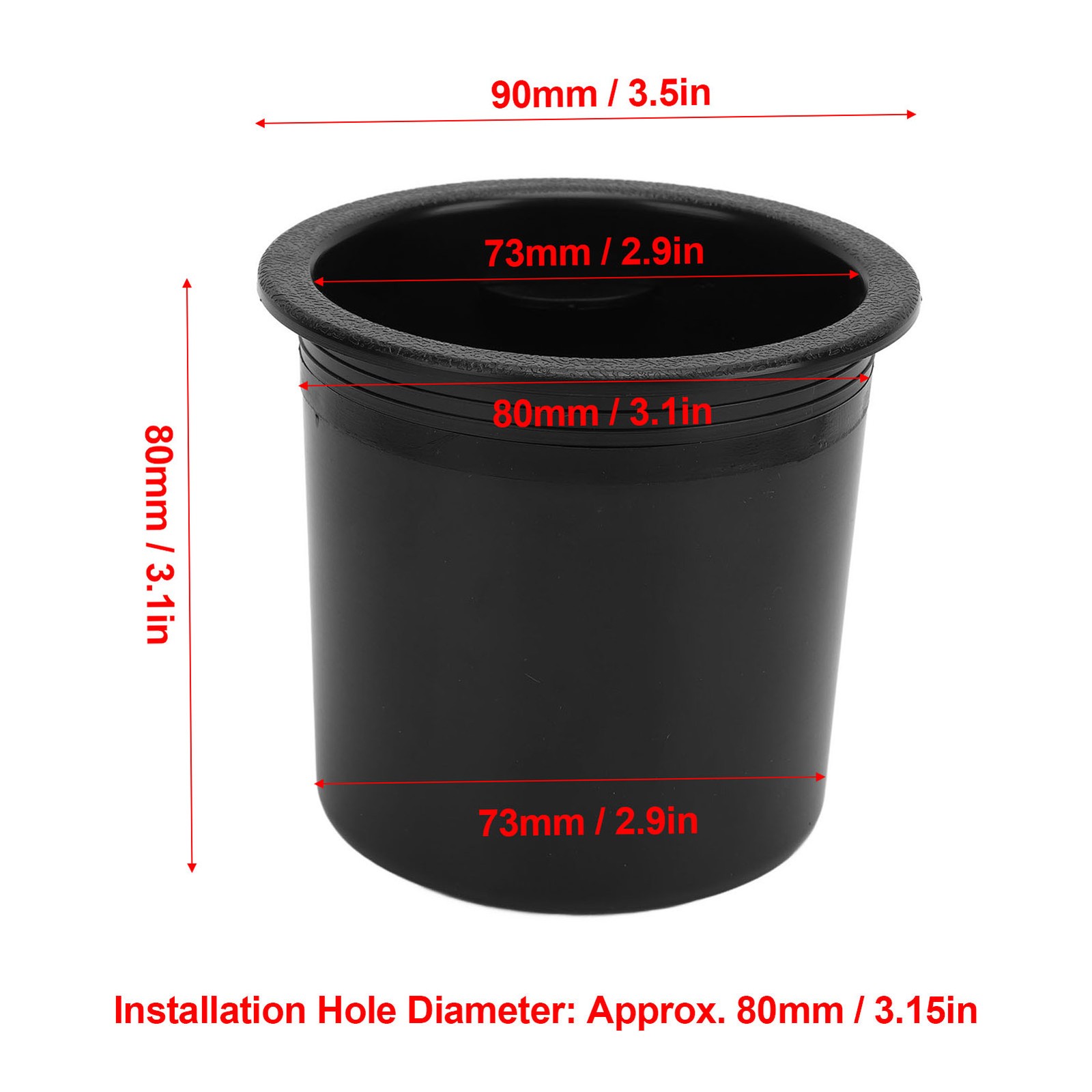 2PCS 73mm Drink Cup Holder Insert Anti Vibration Cup Holder Insert For RVs Boat