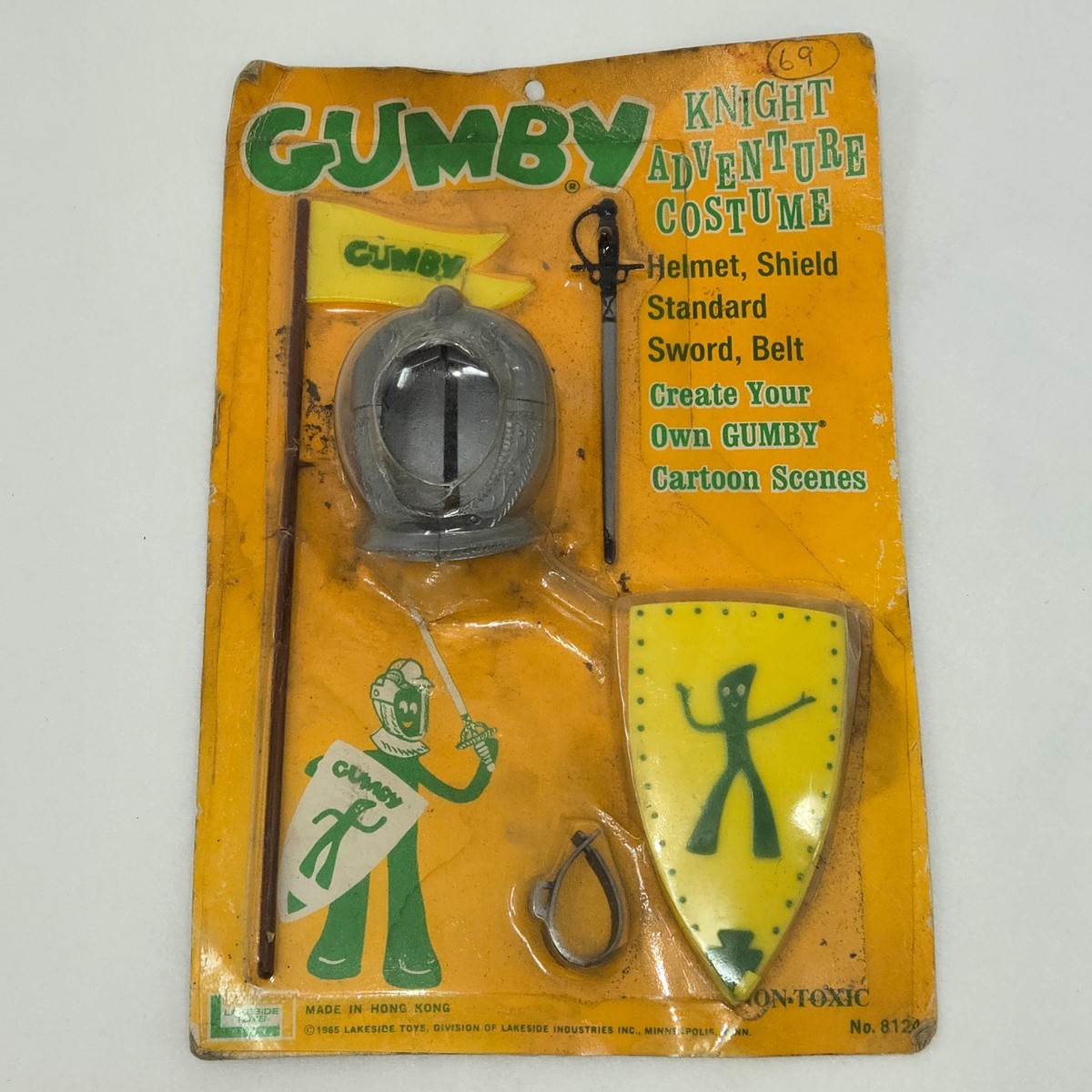 VINTAGE 1965 GUMBY KNIGHT ADVENTURE COSTUME LAKESIDE TOYS NEW | eBay