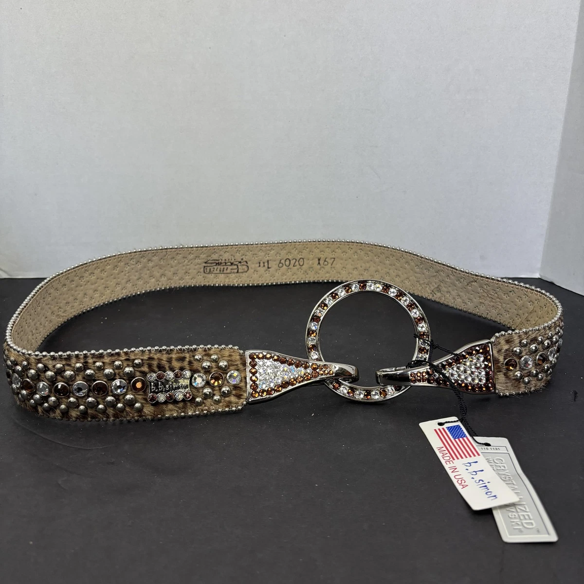 b.b.simon Leather Animal Print Belts for Women for sale | eBay display picture 1