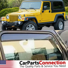 2x For Jeep Wrangler Tj 2-door 1997-2006 In-channel Window Visors Rain Guards
