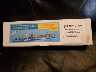 Niko Models ORP Garland 1942 Resin Waterline Modellbausatz im Maßstab 1:700.