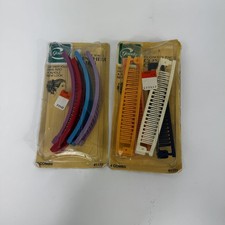 GOODY Vintage 1986 Clincher Comb Banana Clip Hair Orange Purple Blue White 8