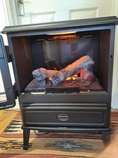 Dimplex Optimyst 2000W Matt Black Cast iron effect Electric Stove (H)620mm (W)48