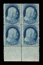 MOMEN: US #24 INTACT BLOCK OF 4 MINT OG NH ** PF CERT ** LOT #95659