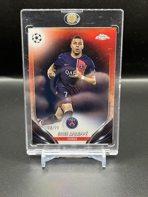 2023-24 Topps Chrome Kylian Mbappe Team RARE Color Match/99 France Real Madrid