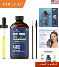 Biotin-infused Rosemary Hair Oil with Castor Jojoba - 2 fl oz, Non-GMO