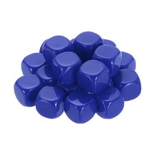 20Pcs Rounded Blank Six Sided Dice 20mm/0.8inch Acrylic Dice, Blue
