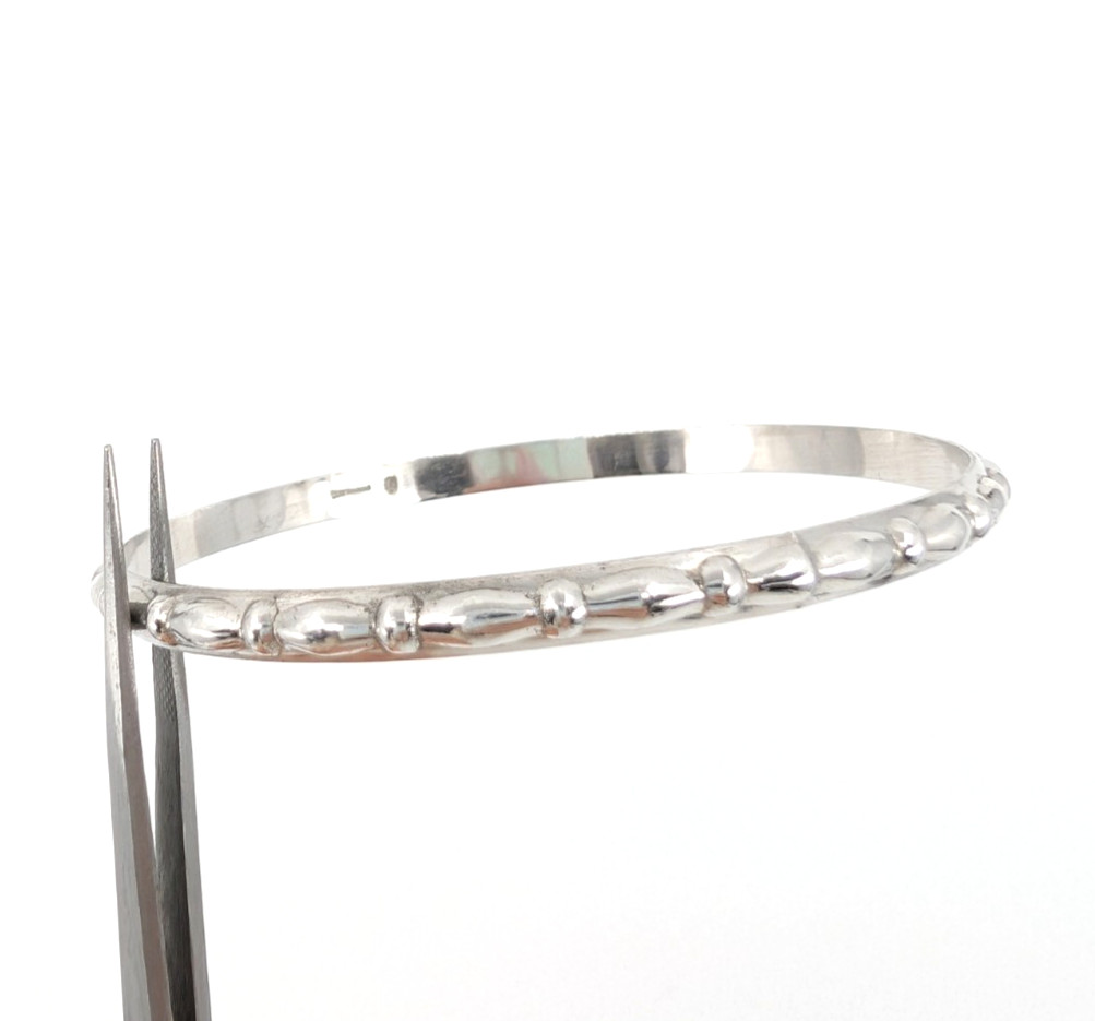 Sterling Silver 925 Medium Bracelets Scalloped De… - image 9