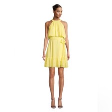 Eliza J Tied Halter Popover Mini Dress Size 4