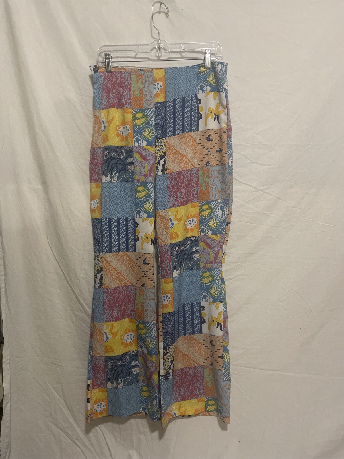 Cider Patchwork Pants Multicolor Lightweight Stra… - image 1