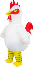 Inflatable Chicken Costume for Adult, Blow up Rooster Costumes Ride On...
