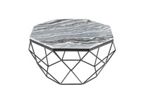 Couchtisch Marmor Metall 70 X 70 X 38 Cm (Lxbxh) In GrüN Schwarz Sofa Tisch