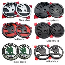 80mm 90mm ABS Car Emblem Badge Compatible with Skoda Fabia Octavia Superb Rapid