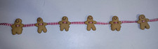 Handmade Gingerbread Men Decorative Garland Christmas