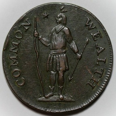 1787 Massachusetts Cent Colonial Copper - Ryder 2b-E