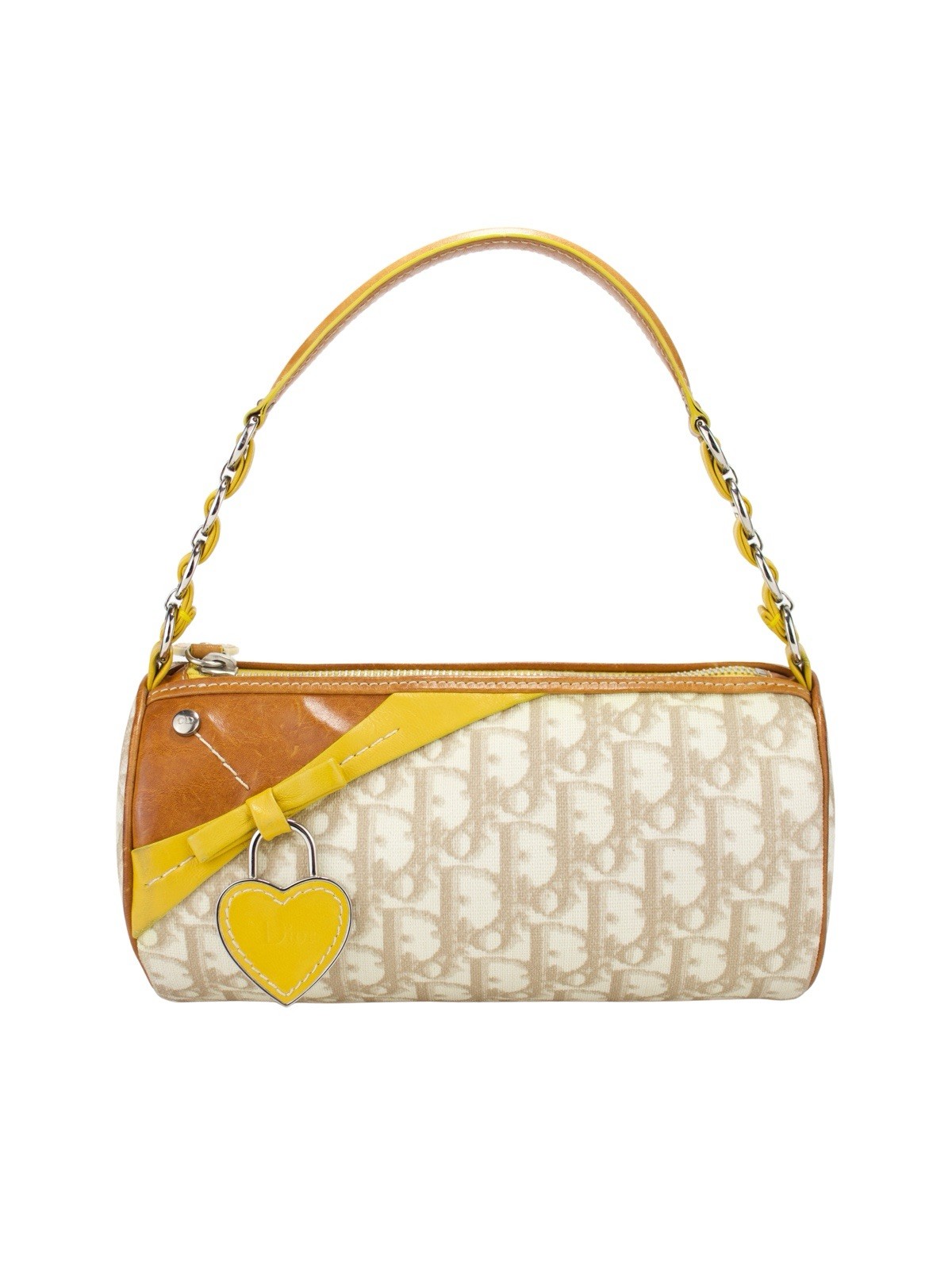 Rare Christian Dior Romantique Trotter Barrel Handbag