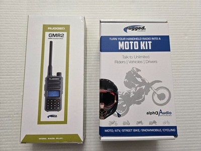 Rugged Radios MOTO Max Helmet Communication Kit with GMR2 GMRS Handheld Radio