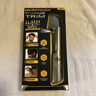 MICRO-TOUCH Titanium Trim Home Haircut & Body Groomer With 5 Comb Attachments