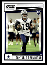 2022 Panini Score Dontario Drummond #399 Dallas Cowboys NFL Football Base Set