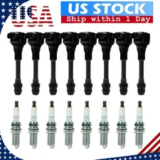 Ignition Coil & Platinum Spark Plug For 2004-2007 Nissan Armada Titan 5.6L UF510