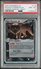PSA 8 Rocket's Persian Ex - 2005 Pokemon Ex Unseen Forces #116 Holo 116/115