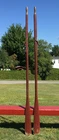 GREAT Vintage WOODEN OARS 84" Long OLD COLOR  + Boat Anchor & LOCKS Paddles Oar