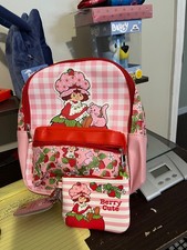 strawberry shortcake mini gingham backpack and matching wallet