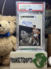 2018-19 Noir Anfernee Simons Rookie Autograph Auto #’d/99 PSA 9