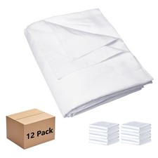 Bulk Full Flat Sheets Only, White 12 Pack Quick Sort Top Bed Sheet, Color-Cod...