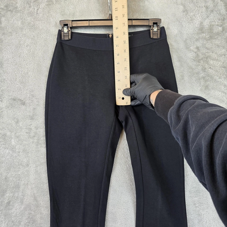 J.Crew Pants Womens 2 Black Ponte Knit Back Zip Leggings Stretch Style 31090 - Image 3 of 4