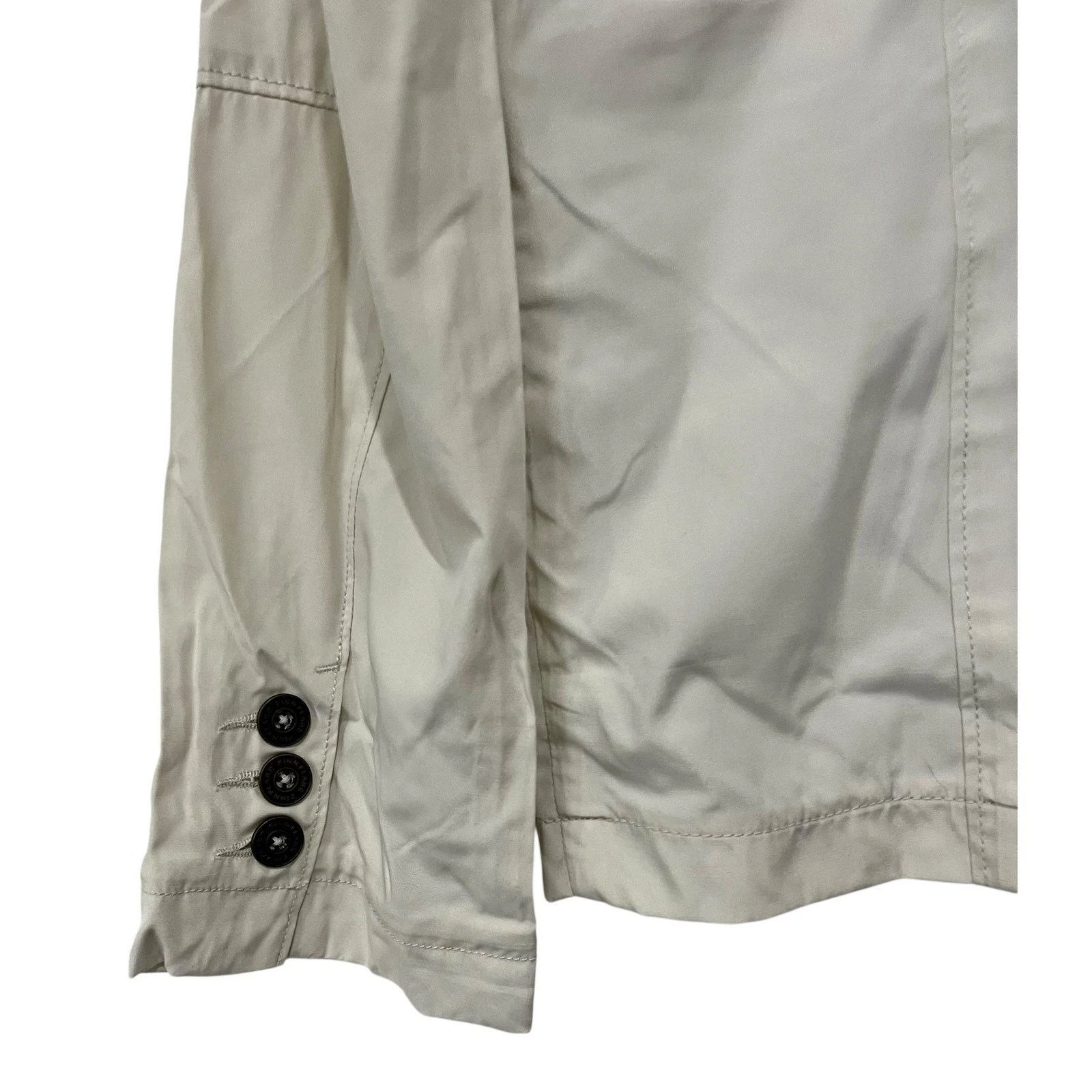 Finn Flare Mens Jacket Cream Full Zip Stand-Up Collar Zip Pockets European Sz S - product detail image 5