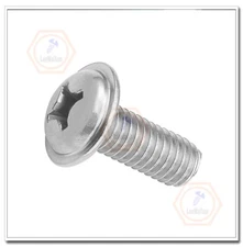 M2 M2.5 M3 M4 M5 M6 304 Stainless Flanged Phillips Cross Pan Head Machine Screws