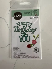 Sizzix Ellison Thinlits Designed by: Jen Long Happy Birthday to You Scrapbooking