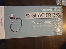 NEW GLACIER BAY Builders Spot Free Towel Ring in Brushed Nickel/READ DESCRIPTION