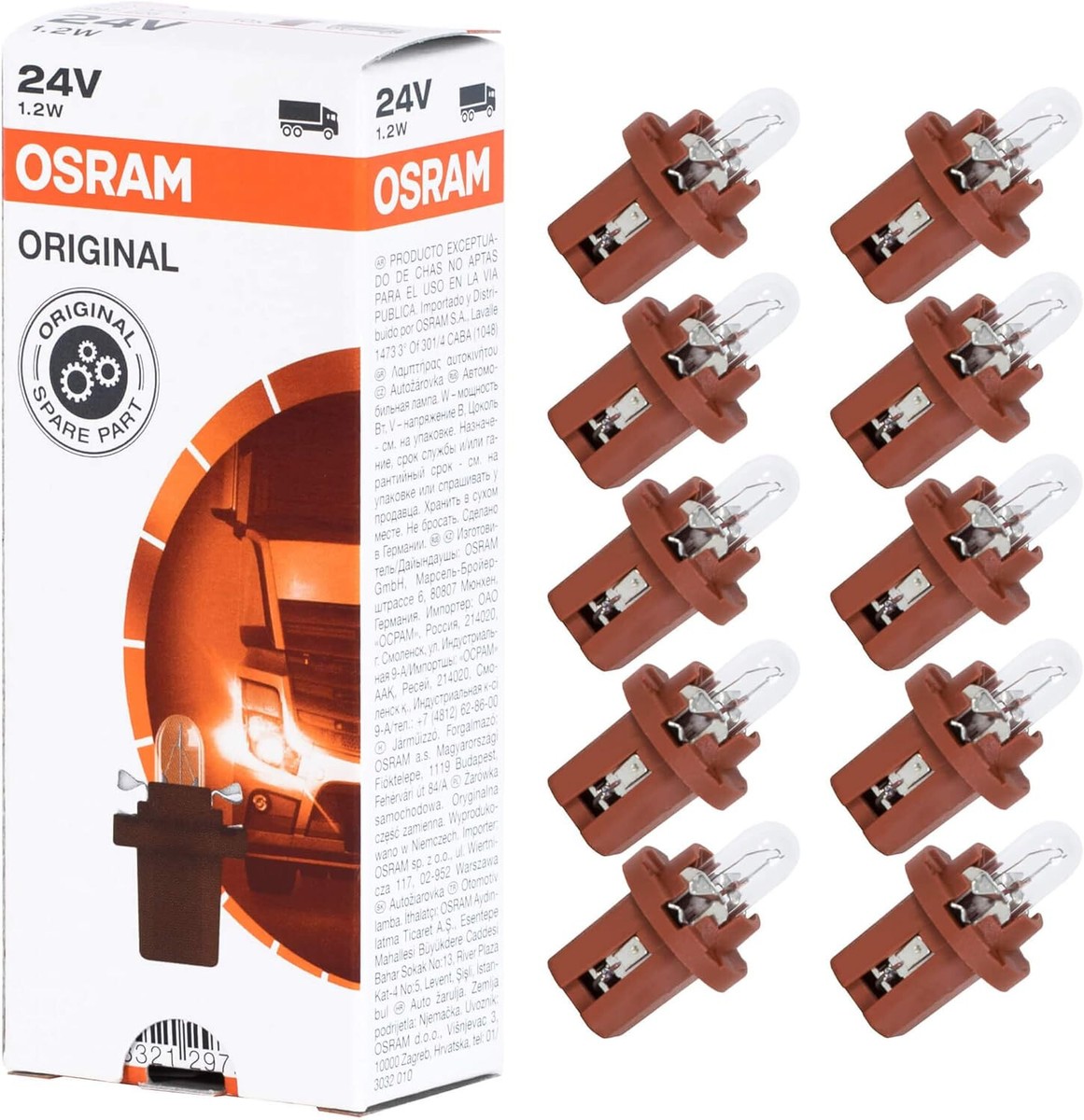 Osram 2741 MFX Original Dashboard bulb, 24 V, 1.2 W, BX8,5D Osram 2741 MFX Original Dashboard bulb, 24 V, 1.2 W, BX8,5D