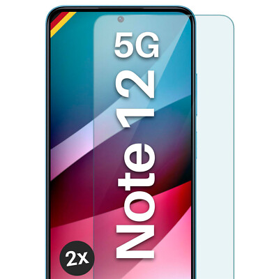 2x Echt Glas für Xiaomi Redmi Note 12 5G Panzerfolie Handy Premium Displayschutz