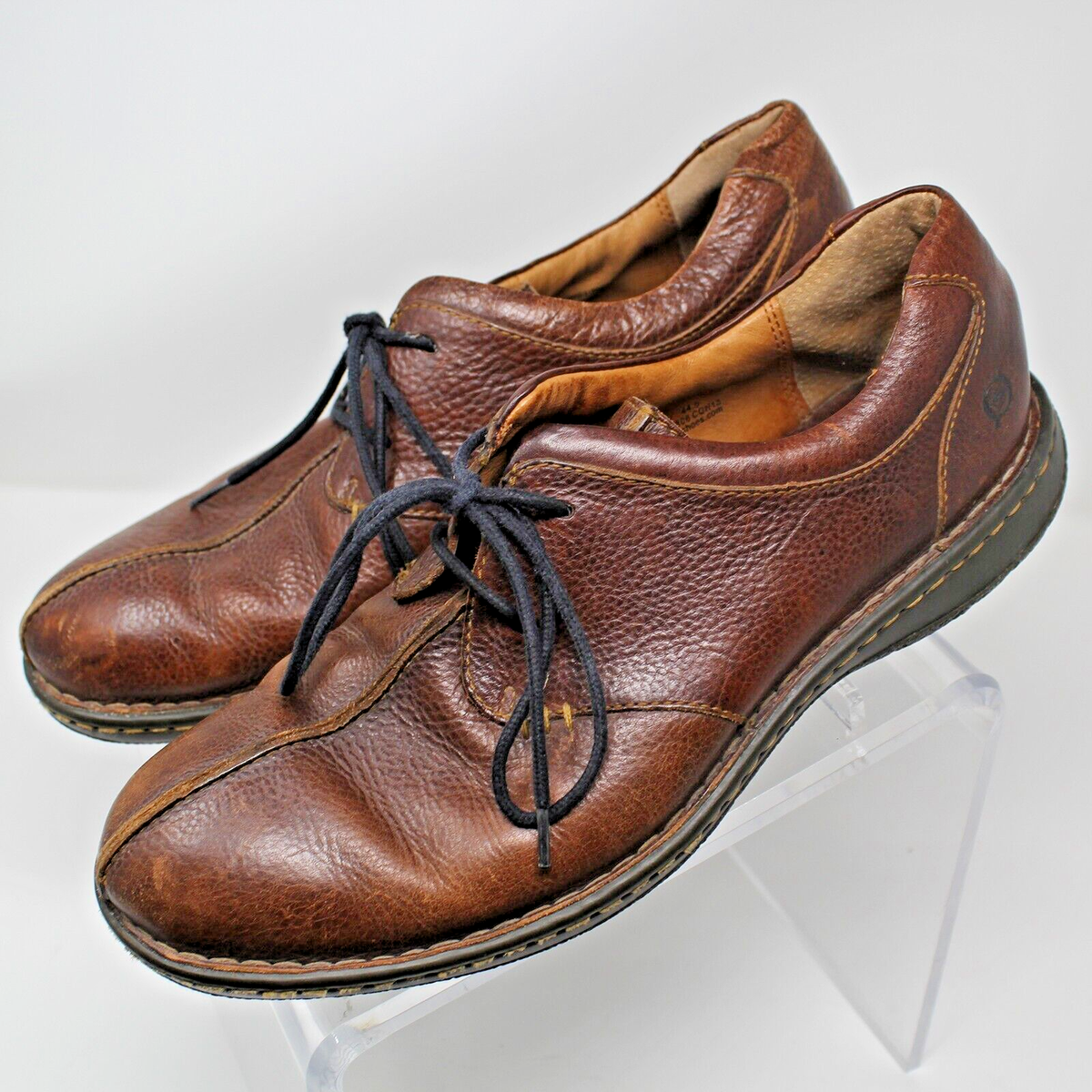 Born Leather Split-Toe Dark Brown Mens size 9.5 W Split Toe Joe Derby (Brown Burnished) – Alexander Noel main image 3