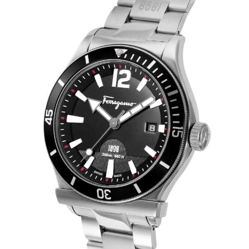 Salvatore Ferragamo 1898 FF3130014 Black Men's Watch New + Box