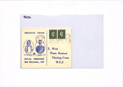 GB ROYALTY Cover 1947 ROYAL WEDDING Elizabeth & Philip London{samwells}YK326 - Picture 9 of 12