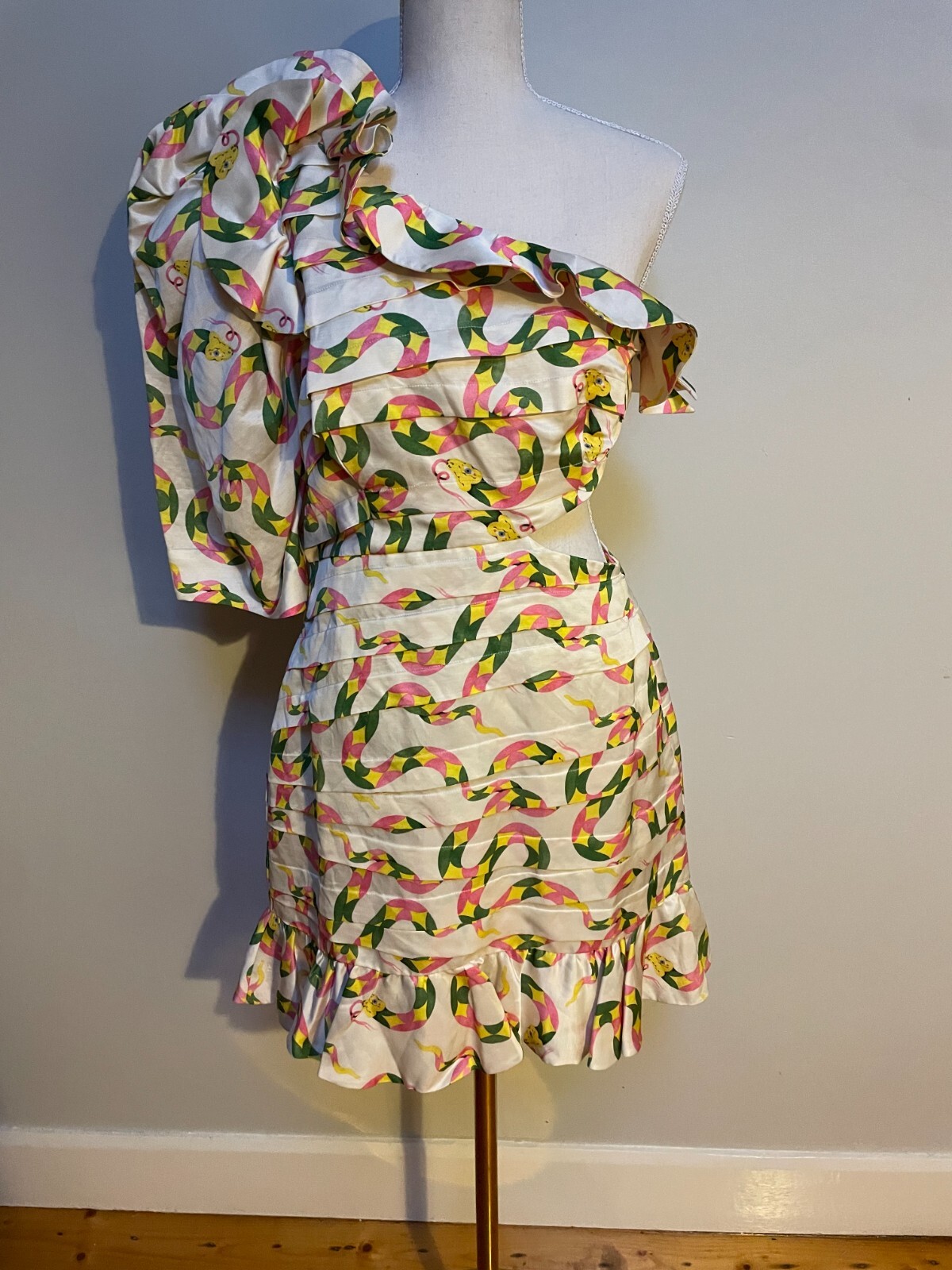 Alemais Seeker One Shoulder Mini Dress  Size 6RRP-$495 New with Tags image 3