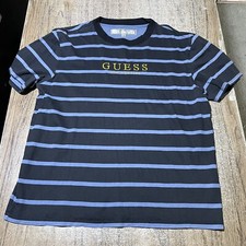 Guess Originals Mens Vintage Striped Tee Shirt Size L 24649