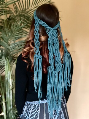 Handmade Macramé Hair Accessory | eBay display picture 3