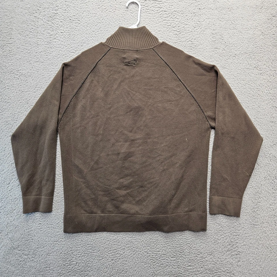 Мужской свитер пуловер Horny Toad размер Large коричневый 1/4 на молнии с ложным вырезом - Изображение 2 из 4