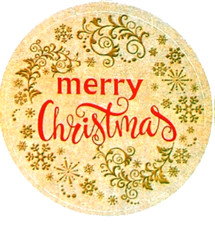 12 MERRY CHRISTMAS CARD HOLIDAY SEALS STICKERS USA MADE 47 FAST USA SHIPPING 