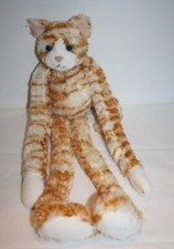 Animal Alley Cat 18" Orange Striped Long Legs Blue Eyes Kitten Stuffed Soft Toy