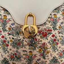 Vintage Gucci Floral Cream Crossbody Bag